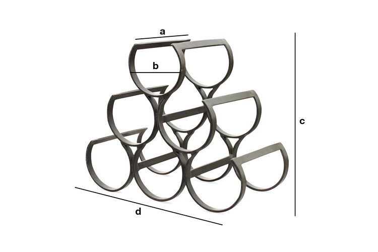 Produktdimensionen Flaschenbehälter aus Metal