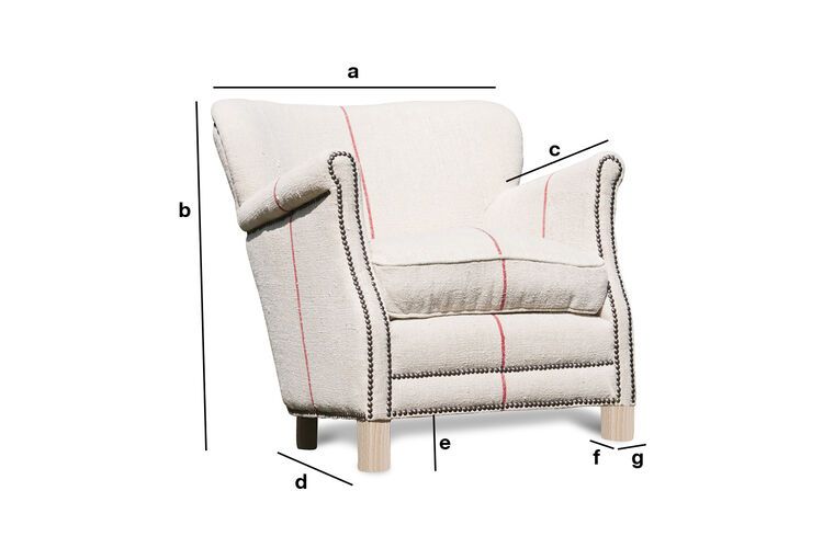 Productafmetingen Fontaine fauteuil van linnen