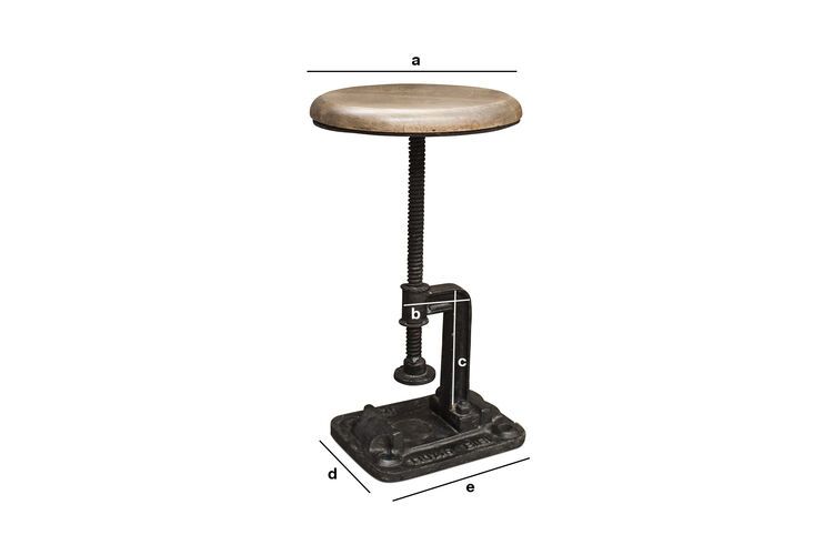 Product Dimensions Metal foundry stool Payson