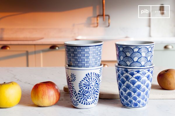 Beautiful graphic patterns, ideal for drinking tea.