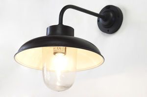 Zwarte metalen buitenwandlamp Powell