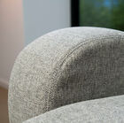 This distinctive scandinavian modern sofa with a ash wood leg frame and broad rounded arm rests can