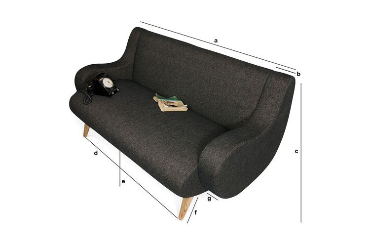 Product Dimensions Geneva two-seater sofa