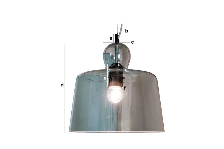 Product Dimensions Glass bell suspension light