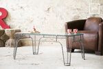 Glass coffee table