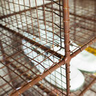 A metal wire mesh supports the whole.