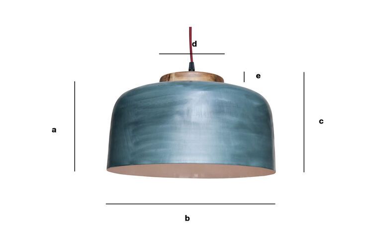 Dimensiones del producto Gran lámpara para colgar Blue Terry