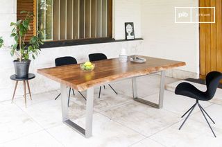 Large wooden dining table