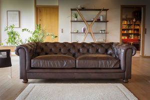 Grand canapé chesterfield en cuir Weston