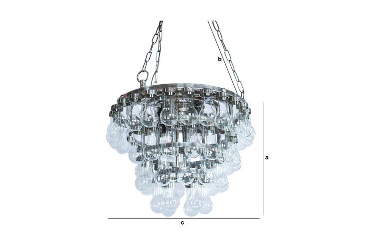 Product Dimensions Large glass chandelier Mille Goutes