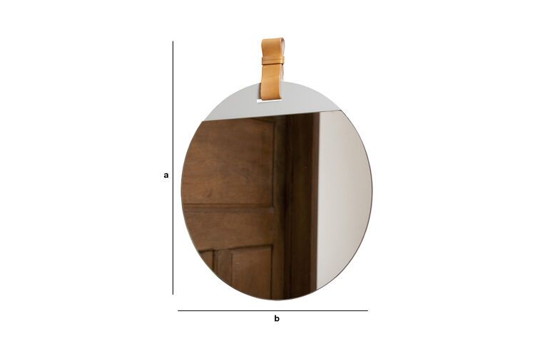 Dimensions du produit Grand miroir d'entrée à sangle Apole