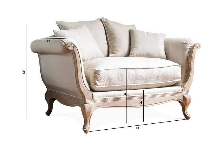 Productafmetingen Grand Trianon fauteuil