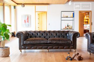Grande divano in pelle chesterfield Jahn Jahn