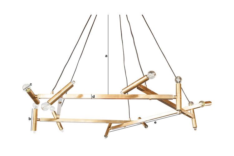 Dimensioni del prodotto Grande lampadario in ottone Izaar