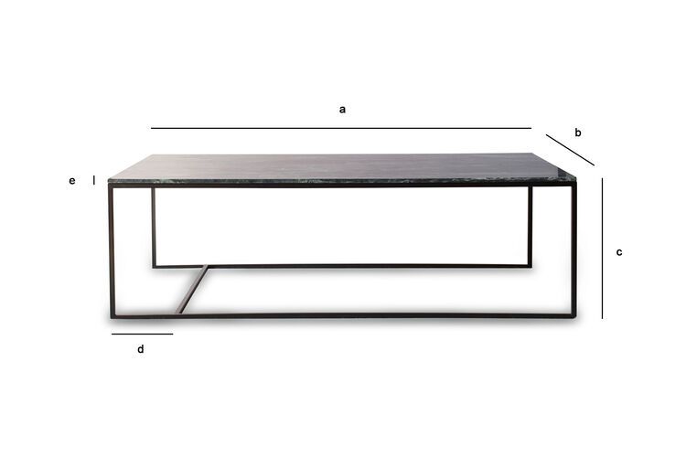 Dimensions du produit Grande table basse en marbre vert  Avedore