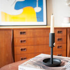 Elegant candle holder matt black matt black.