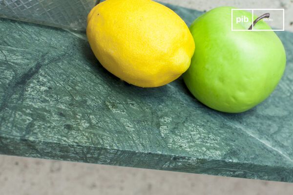 A marble wall shelf with style and character.
