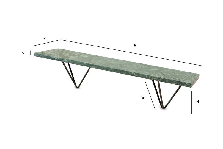 Product Dimensions Green marble wall shelf Trivisan