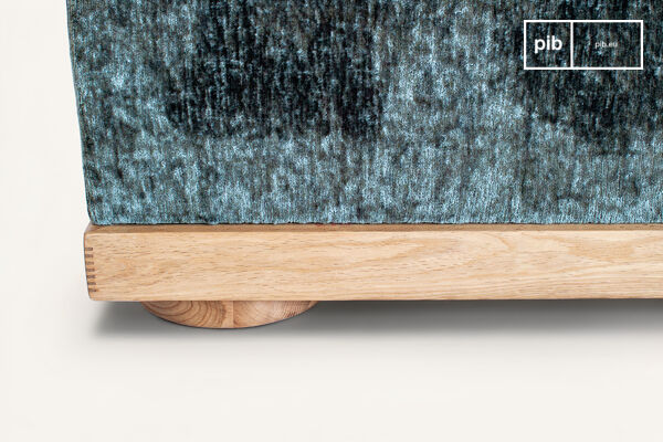 This large footrest rests on a low solid oak frame