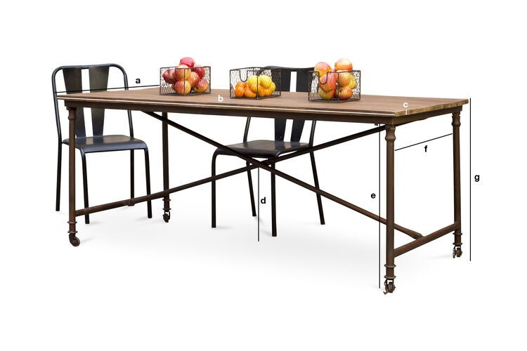 Product Dimensions Grenelle dining table