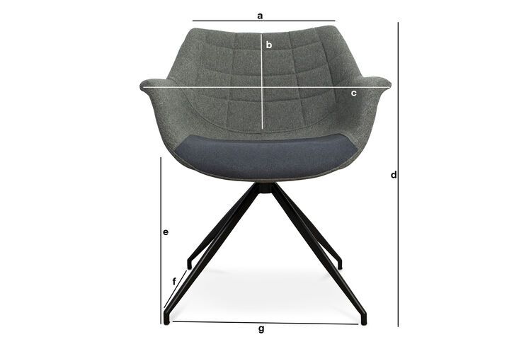 Product Dimensions Grey Grimsson armchair