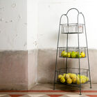Grey metal rack with 3 baskets
