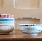 Each bowl has a unique geometric pattern.