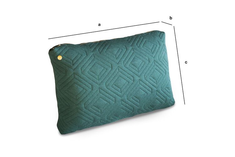 Productafmetingen Groot Donkergroen Quilted Kussen