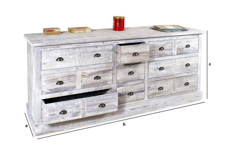 Produktdimensionen Großer Apothekentresen Elabourg