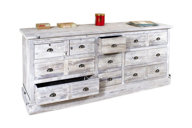 Produktdimensionen Großer Apothekentresen Elabourg