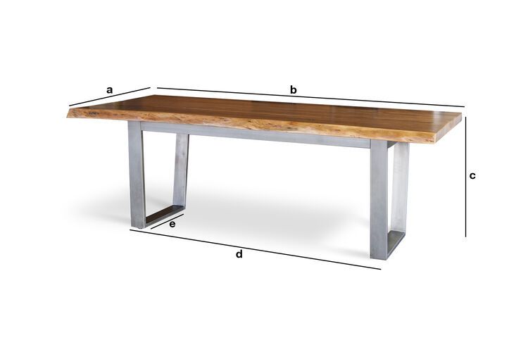 Productafmetingen Grote houten eetkamertafel Avallan