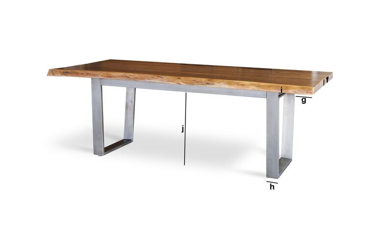 Productafmetingen Grote houten eetkamertafel Avallan