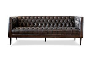 Grote leren Chesterfield-bank Lopigna