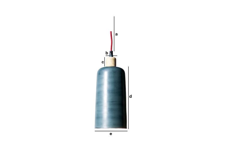 Produktdimensionen Hängeleuchte blue Terry