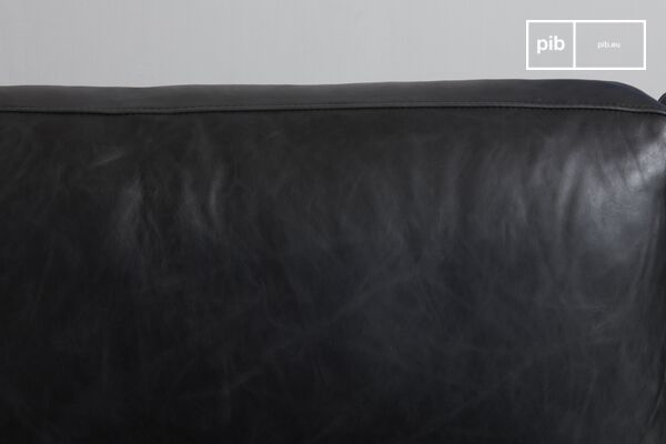 Very organic full grain aniline leather that will patinate over time.