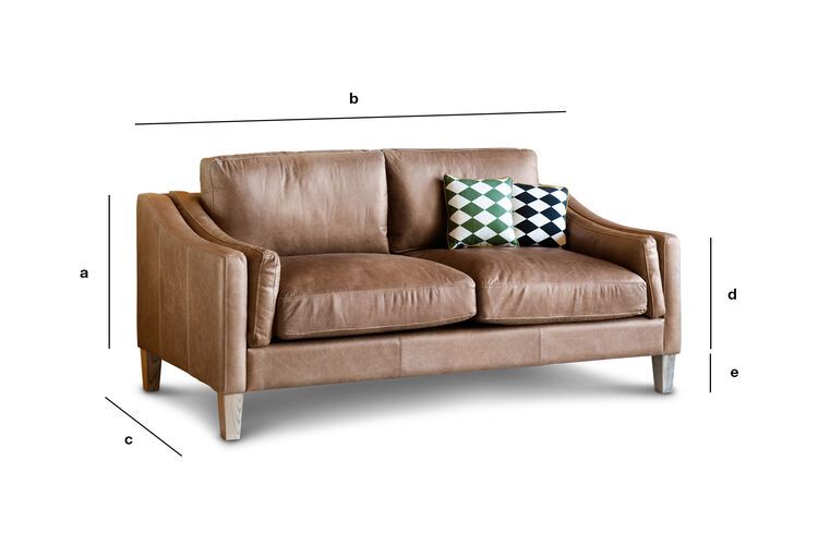 Produktdimensionen Heidsieck 2-Sitzer Zimt Sofa