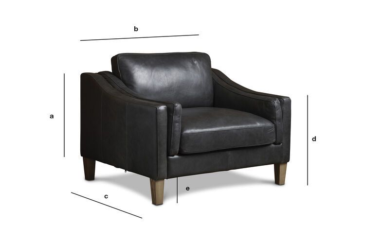 Product Dimensions Heidsieck leather armchair