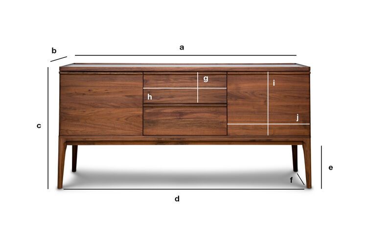 Product Dimensions Walnut buffet Hemët