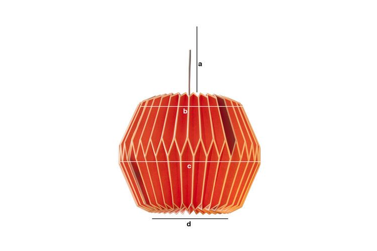 Produktdimensionen Hippy Lampe Rot