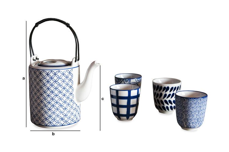 Product Dimensions Hivana tea set