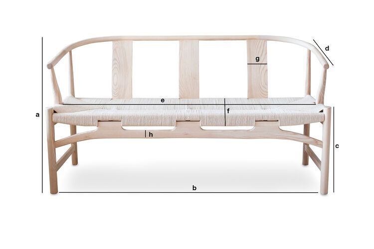 Produktdimensionen Holzbank Mäntta