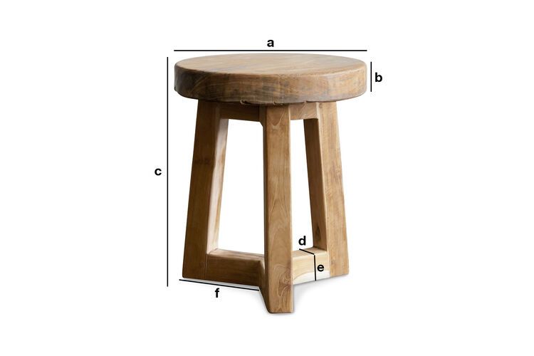 Produktdimensionen Holzhocker Maverick
