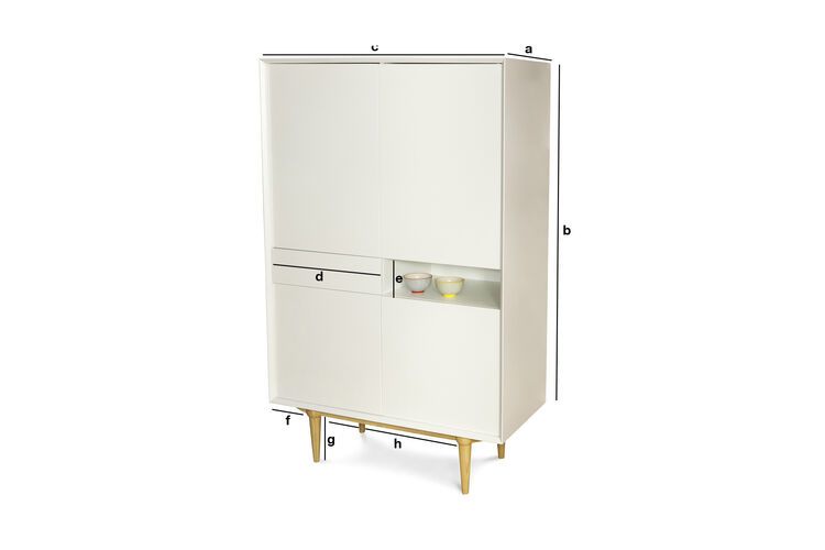Produktdimensionen Holzschrank Fjord