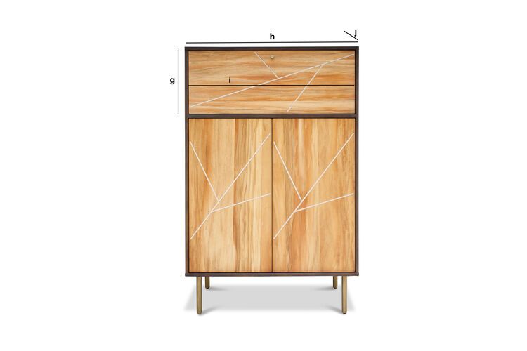 Produktdimensionen Holzschrank Linéa