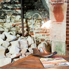 Unique luminaire made from a real wooden shoe shoe.