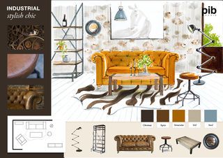 Industrial Chic after WWII - Styling board Industrial Chic after WWII - Styling board