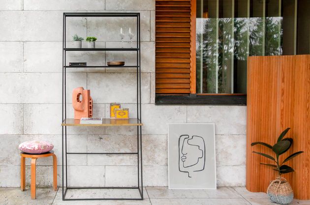 Industrial desk and bookcase Denver
