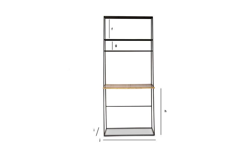 Product Dimensions Industrial desk and bookcase Denver