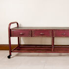 Made of a solid metal structure which gives a antique effect and a massive plate of black painted