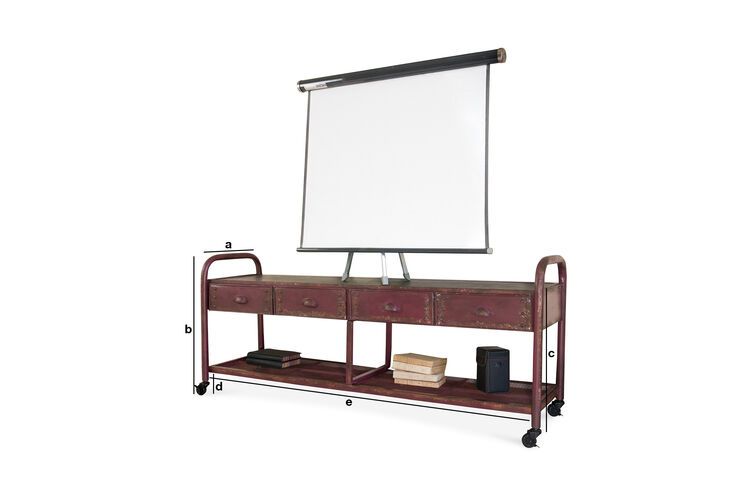 Product Dimensions Industrial TV console